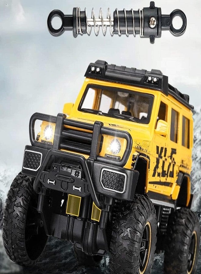 PEZYOX Exclusive Alloy Metal Pull Back Die-cast Car Model with Sound Light Mini Auto Toy for Kids Metal Model Toy Car with Sound and Light (1.24 Scale Brabus XLG - Yellow) - Image 2